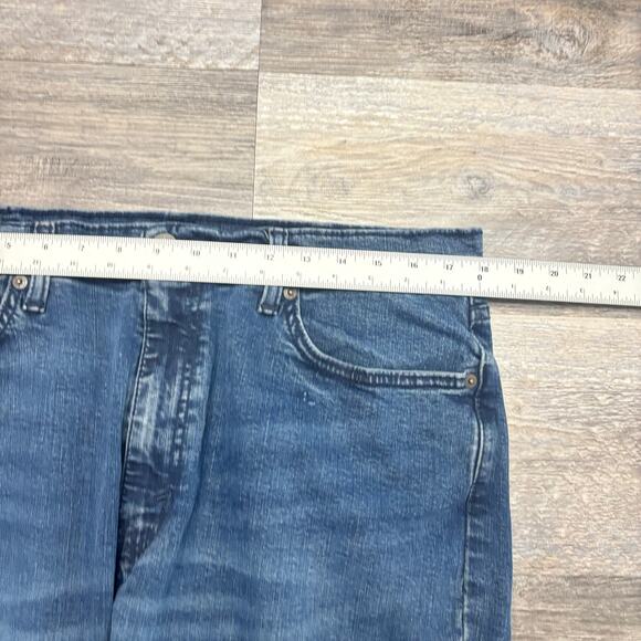Levis 514 Faded Dark Wash Blue Mens 36x30 Straight‎ Fit Denim Jeans Red Tab - Picture 6 of 14